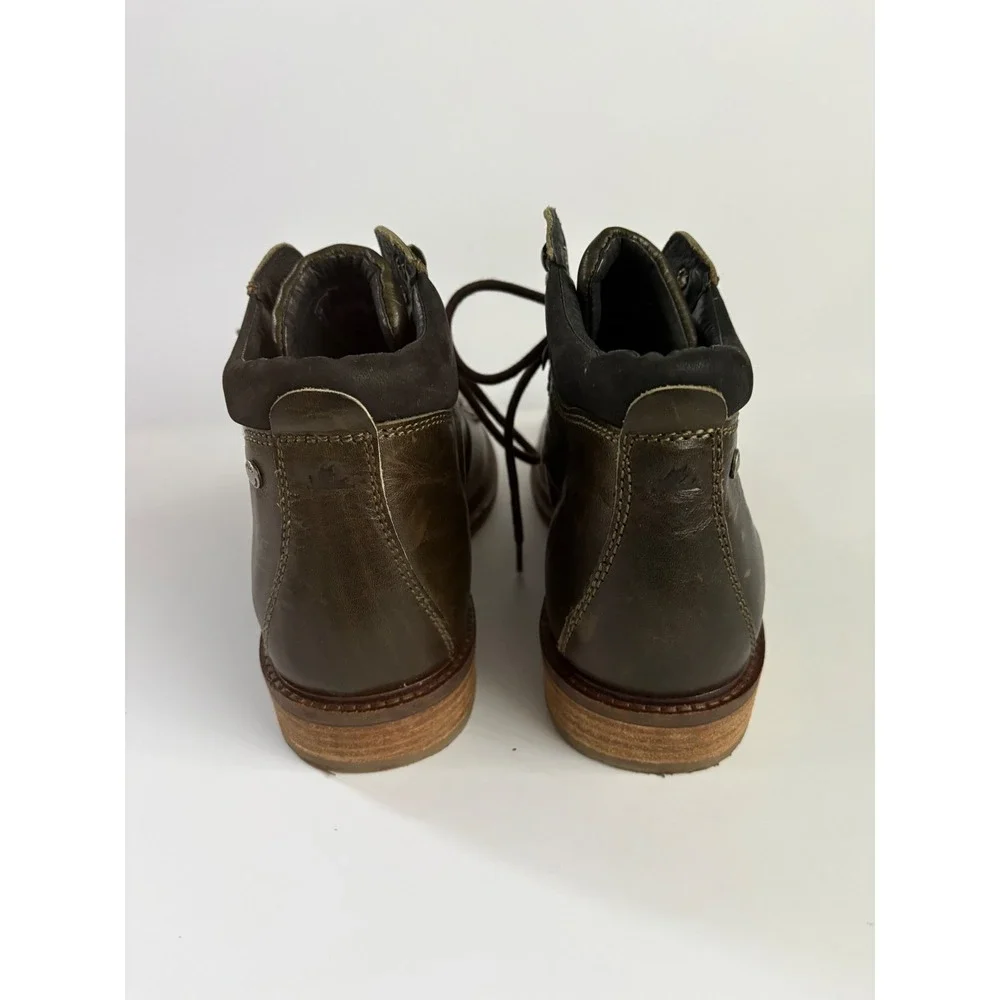 Pajar Canada Mens Waterproof Leather Hiking Boots Olive Green EU 43 US 10-10.5